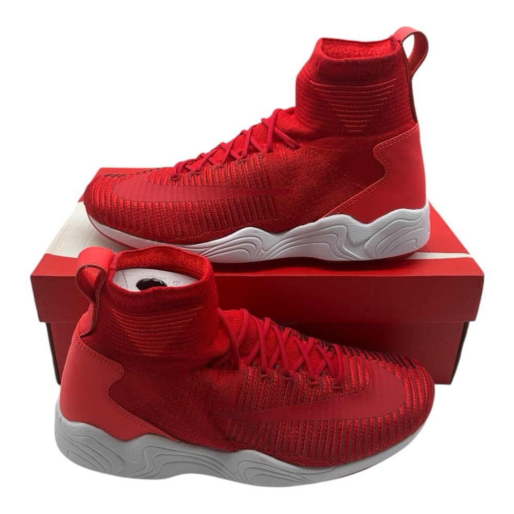 Nike Zoom Mercurial XI Flyknit Shoes Mens 12 University Red Sneakers 844626-600